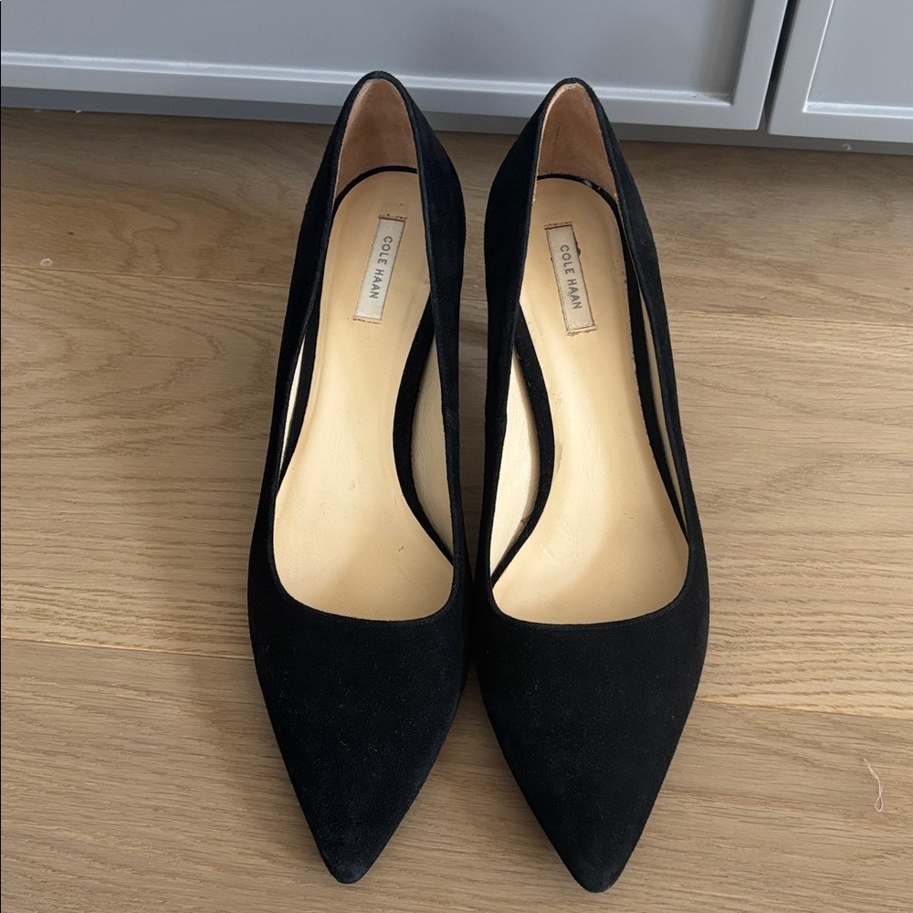 Cole Haan Black Suede Pumps